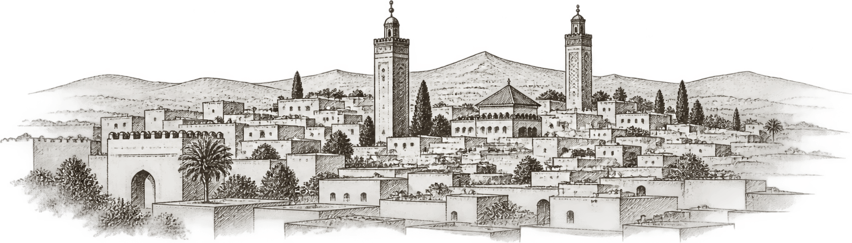 Gravure artisanale de la médina de Fès